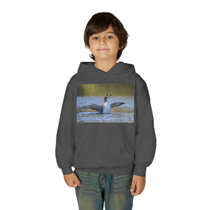 Youth Hoodie with Loon Photo – Nature Birdwatching Pullover