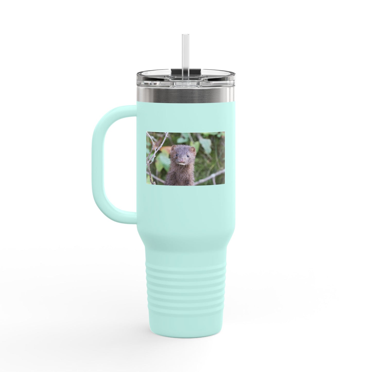 Otter Photo 40oz Insulated Travel Mug — Cute Wildlife Stainless Tumbler