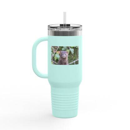 Otter Photo 40oz Insulated Travel Mug — Cute Wildlife Stainless Tumbler