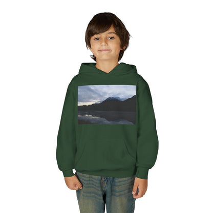 Youth Hoodie with Serene Mountain Lake Photo - Cozy Outdoor Nature Pullover