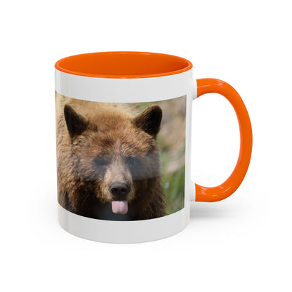 Funny Brown Bear Photo Accent Coffee Mug (11/15 oz)