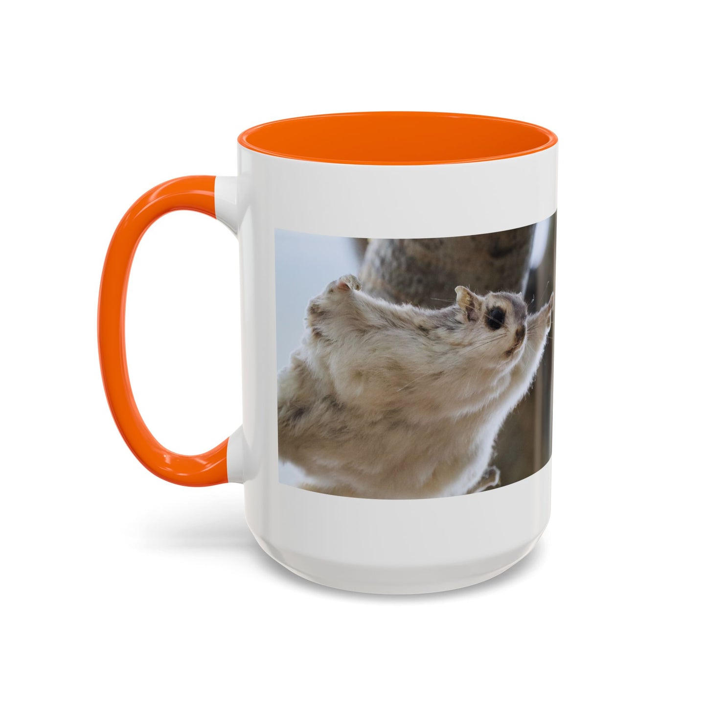 Flying Squirrel Accent Coffee Mug — Cute Wildlife Photo Mug (11/15oz)