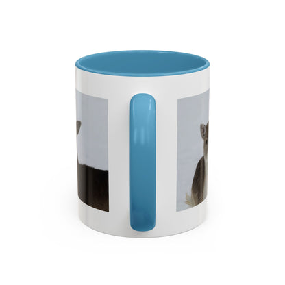 Deer Pair Accent Coffee Mug — Cute Winter Wildlife Ceramic Mug (11/15oz)