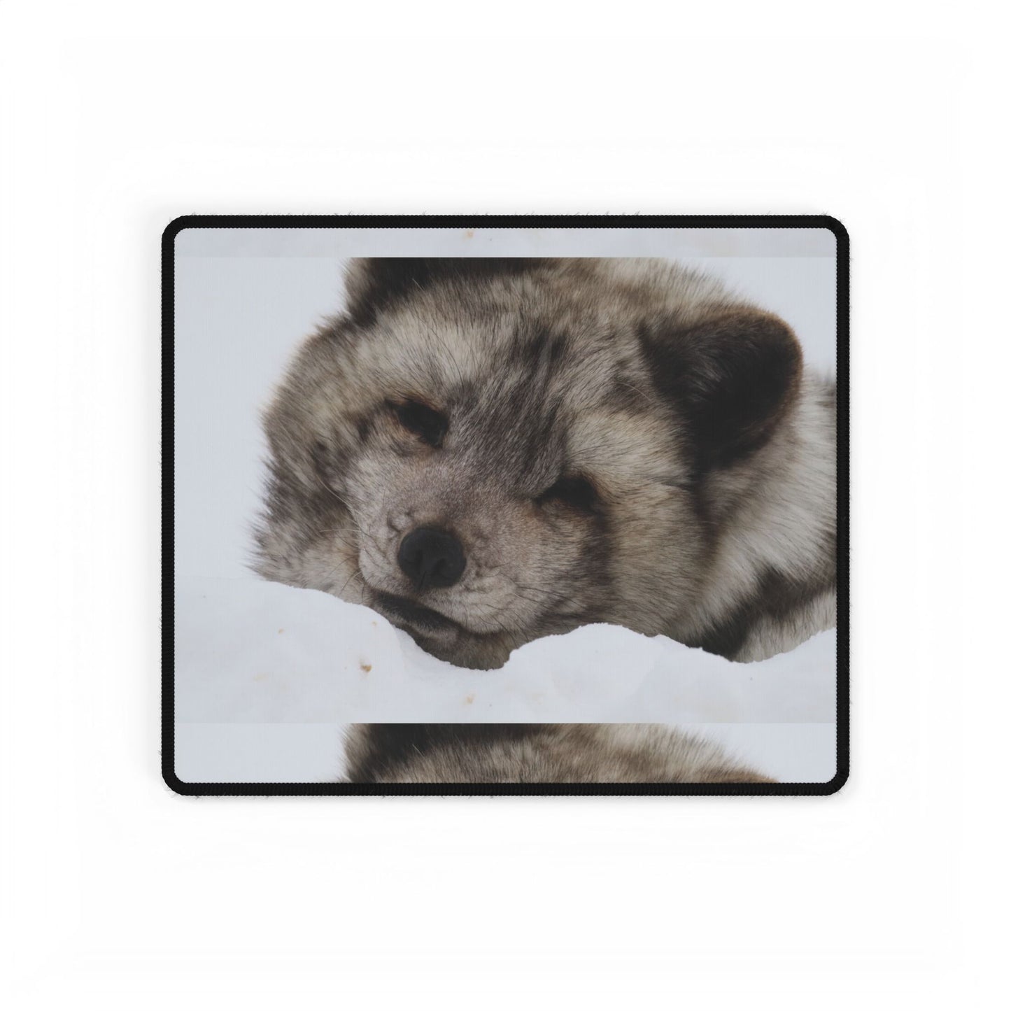 Arctic Fox Desk Mat — Large Animal Print Mouse Pad for Workstation