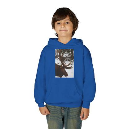 Moose Portrait Hoodie | Youth Hooded Sweatshirt