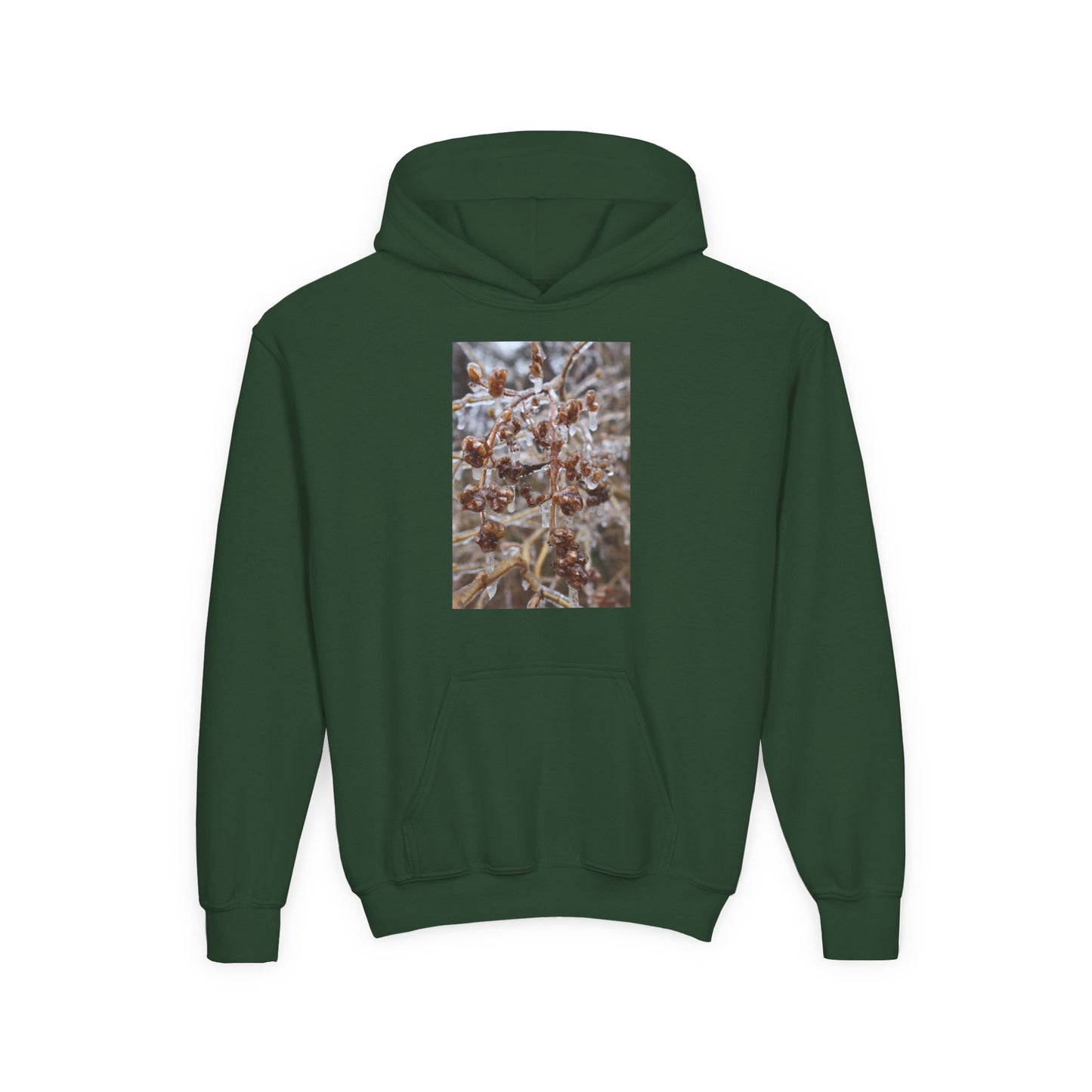 Youth Hoodie — Frosted Winter Berries Photo Print