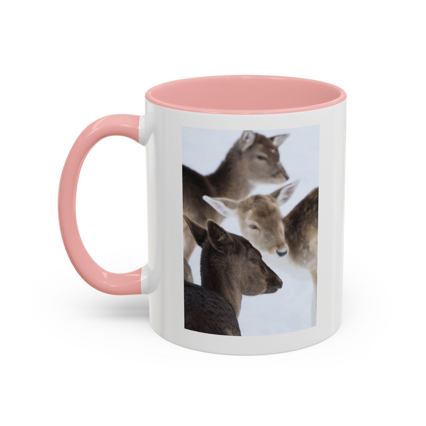 Deer Herd Accent Coffee Mug — Wildlife Photo Ceramic Mug (11/15oz)
