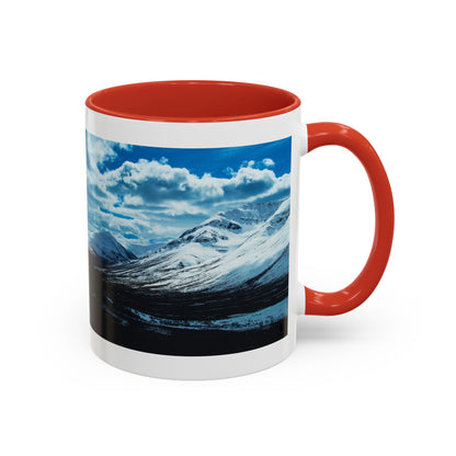Mountain Landscape Accent Coffee Mug - Snowy Peaks Scenic 11/15oz