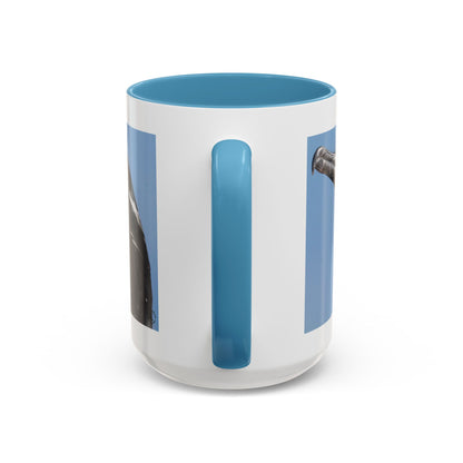 Cormorant Accent Coffee Mug — Blue Bird Portrait Ceramic Tea Cup (11/15oz)