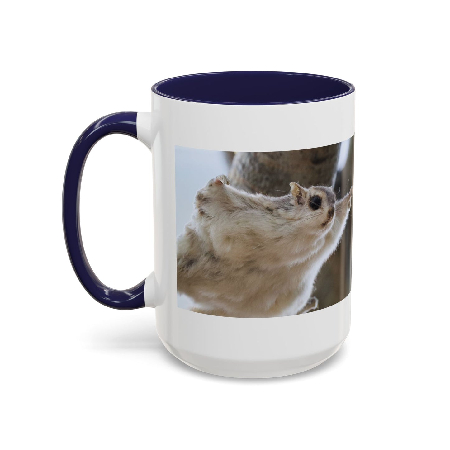 Flying Squirrel Accent Coffee Mug — Cute Wildlife Photo Mug (11/15oz)