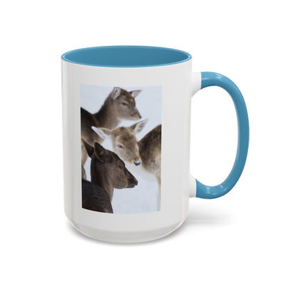 Deer Herd Accent Coffee Mug — Wildlife Photo Ceramic Mug (11/15oz)