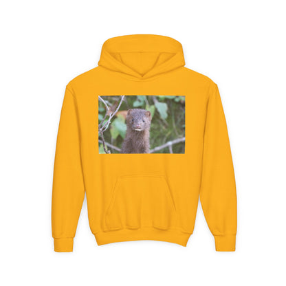 Otter Portrait Youth Hoodie — Cute Nature Animal Sweatshirt for Kids