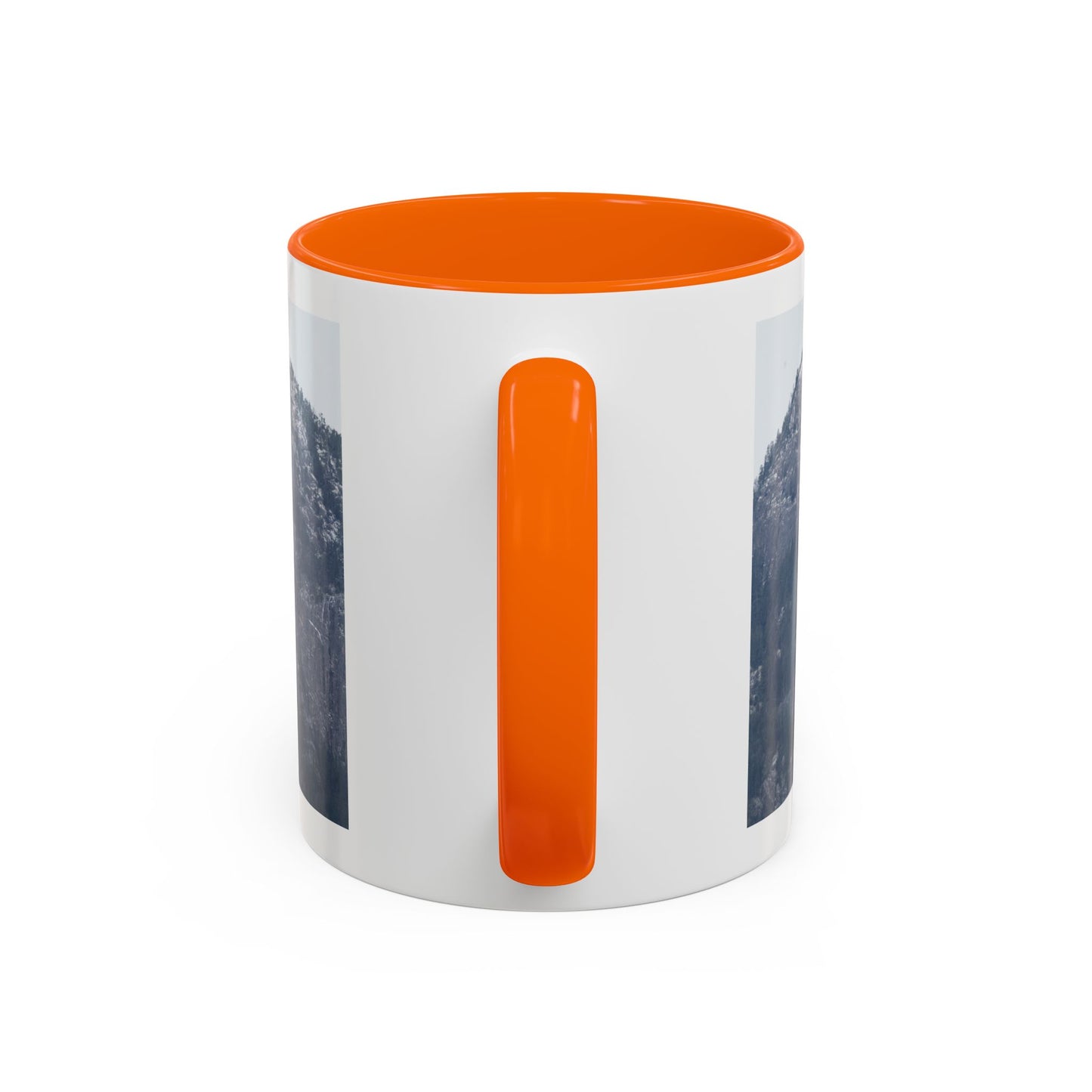 Mountain Peak Accent Coffee Mug – Snowy Forest Photo 11oz/15oz