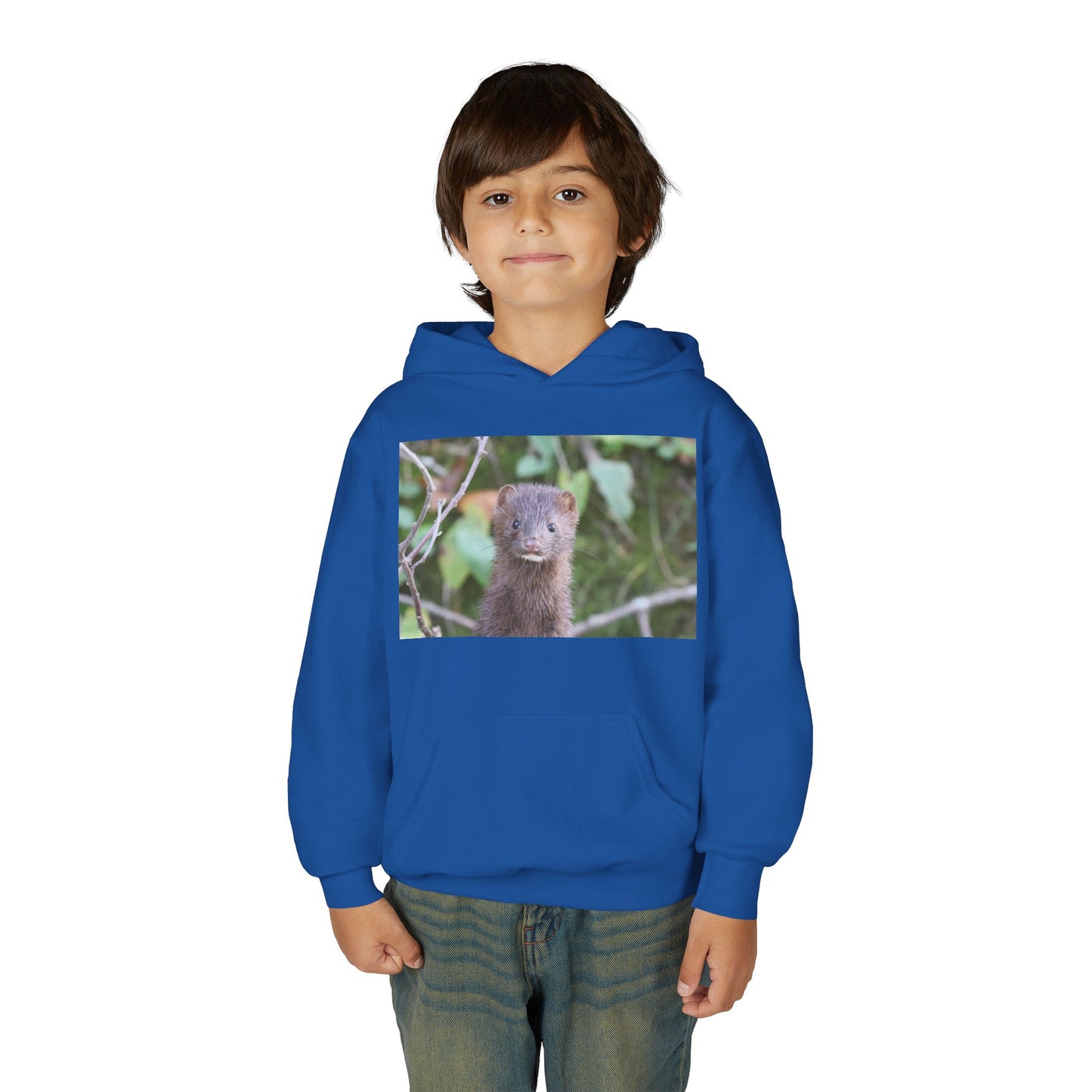 Otter Portrait Youth Hoodie — Cute Nature Animal Sweatshirt for Kids
