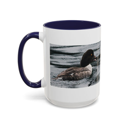 Goldeneye Duck Photo Accent Coffee Mug — Wildlife Nature Lover Gift (11/15 oz)