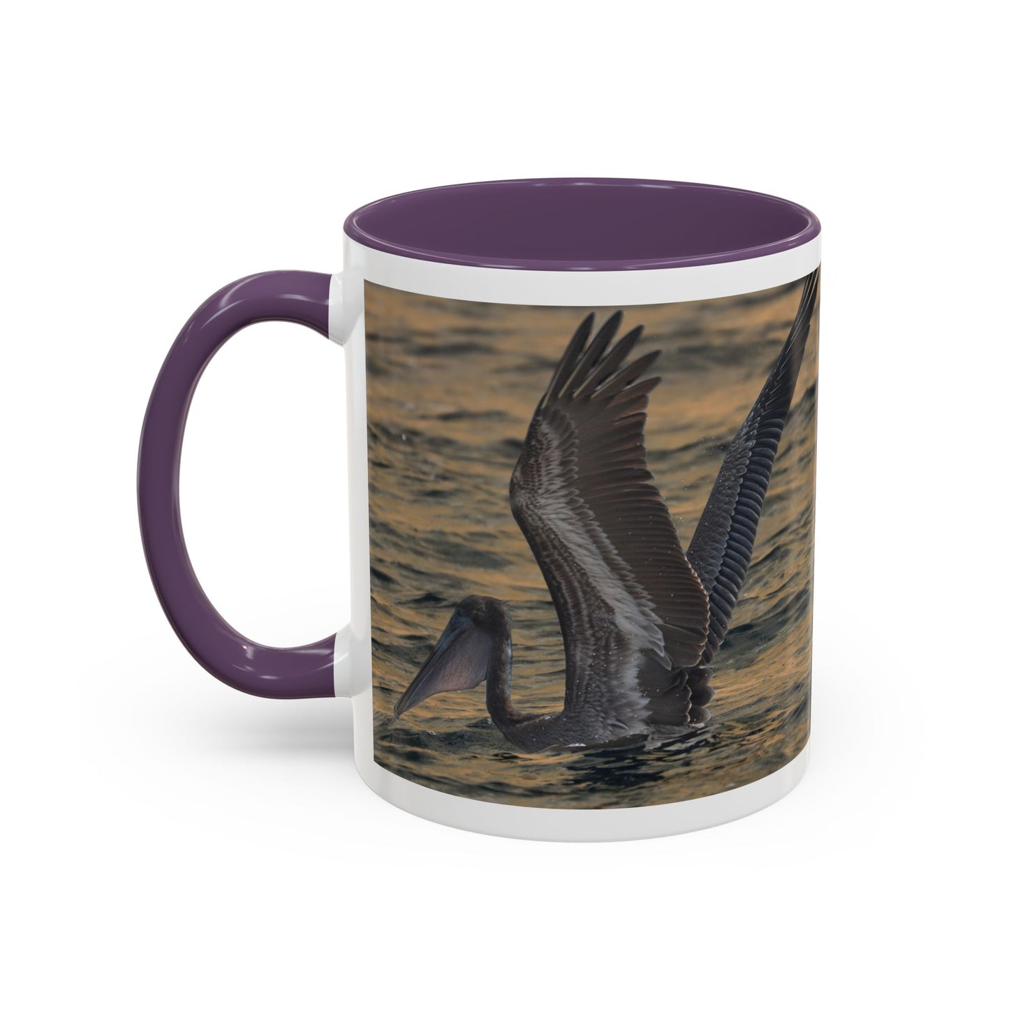 Pelican Sunrise Accent Coffee Mug — 11/15oz Ceramic Mug for Bird Lovers