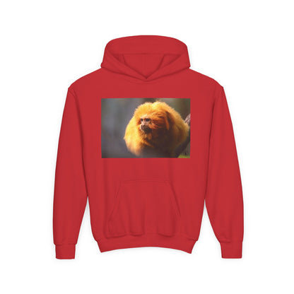 Golden Lion Tamarin Youth Hoodie — Cute Monkey Photo Sweatshirt for Kids