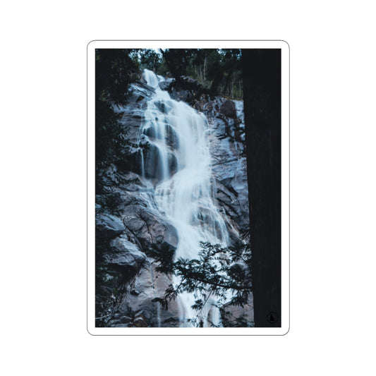 Waterfall Photo Kiss-Cut Sticker — Tranquil Nature Laptop Decal
