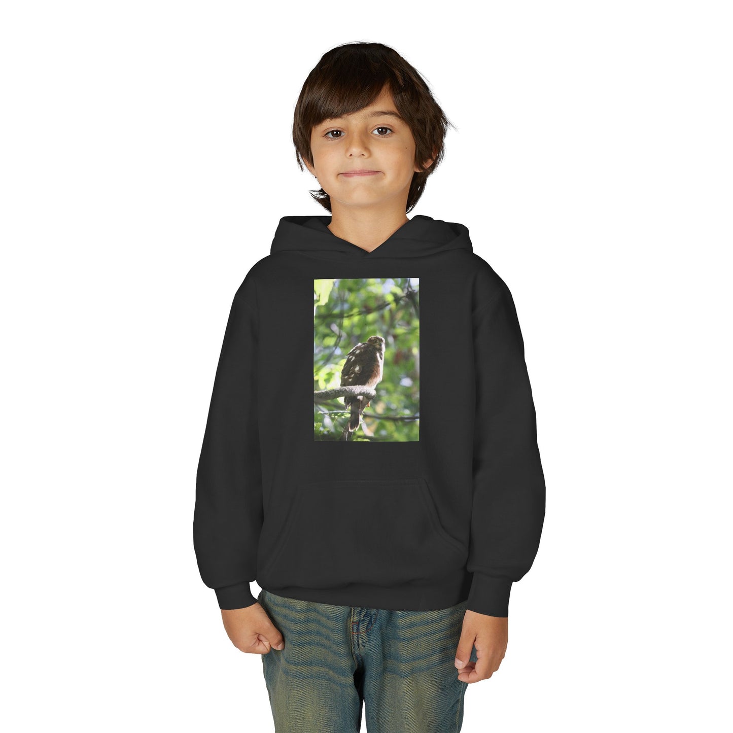 Youth Hoodie — Woodland Sparrow Photo Pullover