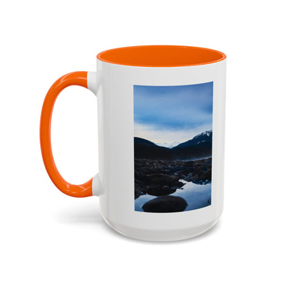 Mountain Lake Accent Coffee Mug — Scenic Wilderness Photo Travel Gift (11/15oz)