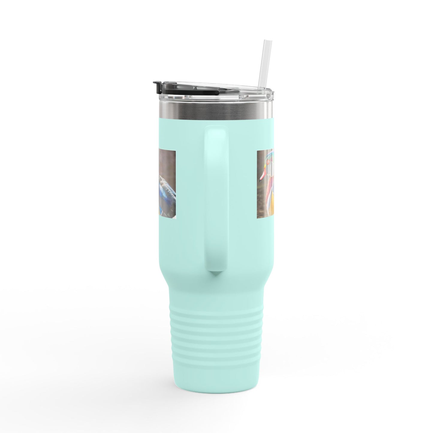 Wood Duck 40oz Insulated Travel Mug — Large Stainless Tumbler with Handle