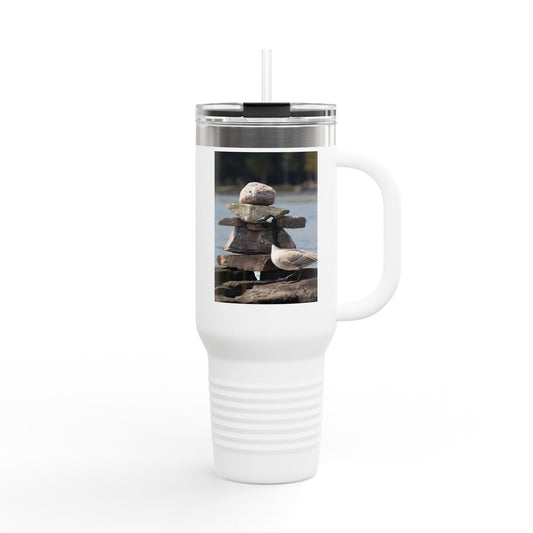 40oz Insulated Travel Mug — Stacked Stones Lakeside Photo Design