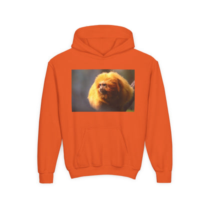 Golden Lion Tamarin Youth Hoodie — Cute Monkey Photo Sweatshirt for Kids