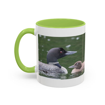 Loon Family Accent Coffee Mug – Wildlife Photo Tea Mug (11/15 oz)