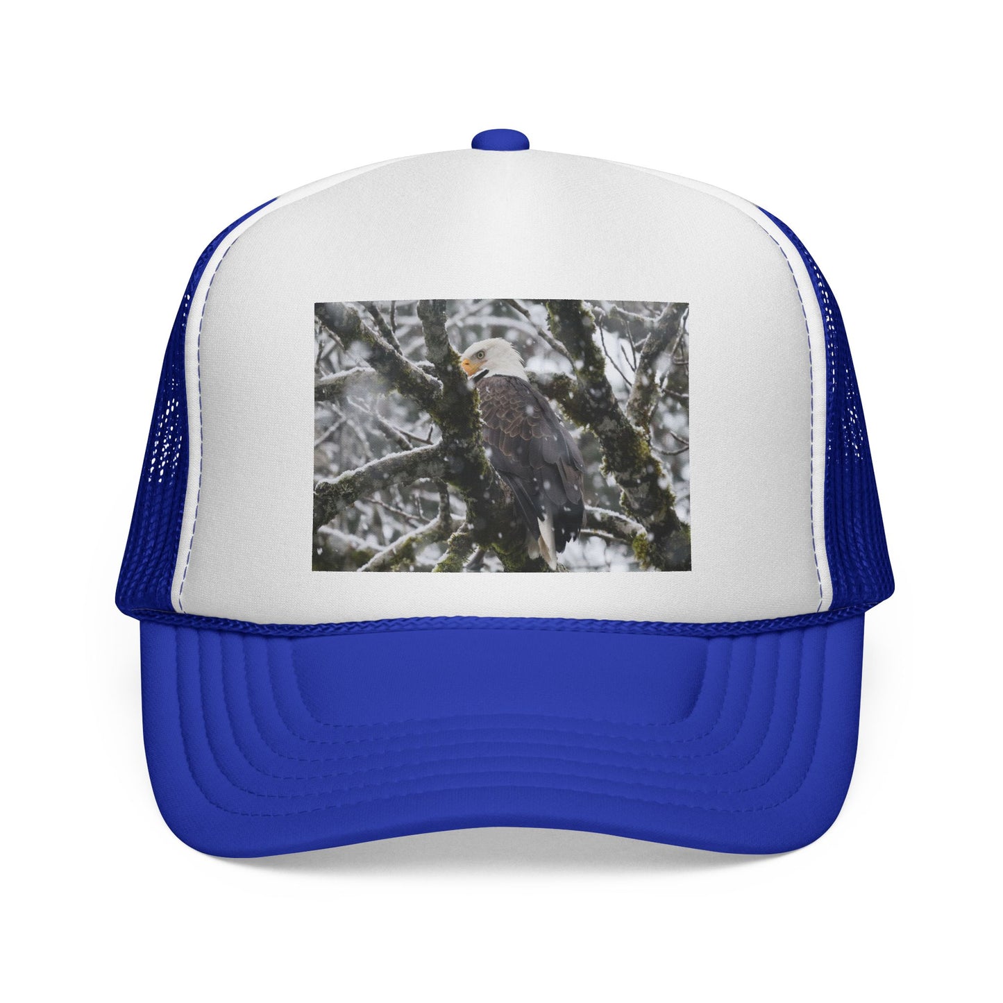 Eagle in Snow Trucker Cap