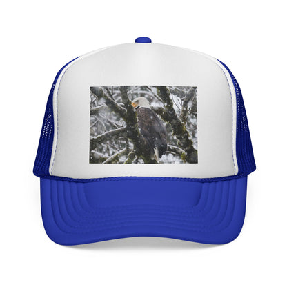 Eagle in Snow Trucker Cap