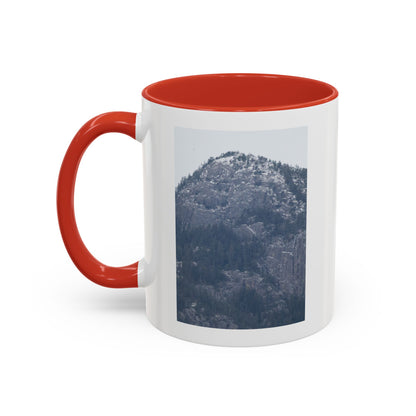 Mountain Peak Accent Coffee Mug – Snowy Forest Photo 11oz/15oz