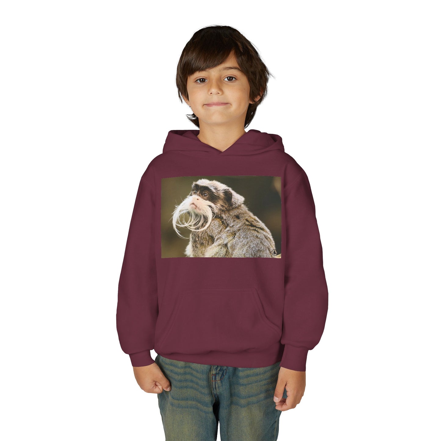Youth Hoodie with Mustached Tamandua Anteater Photo – Cute Animal Kids Sweatshirt