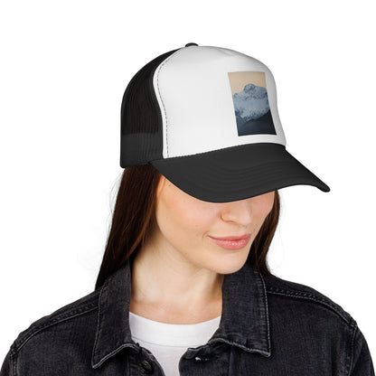 Mountain Sunrise Trucker Cap — Vintage Snow Peak Patch Hat
