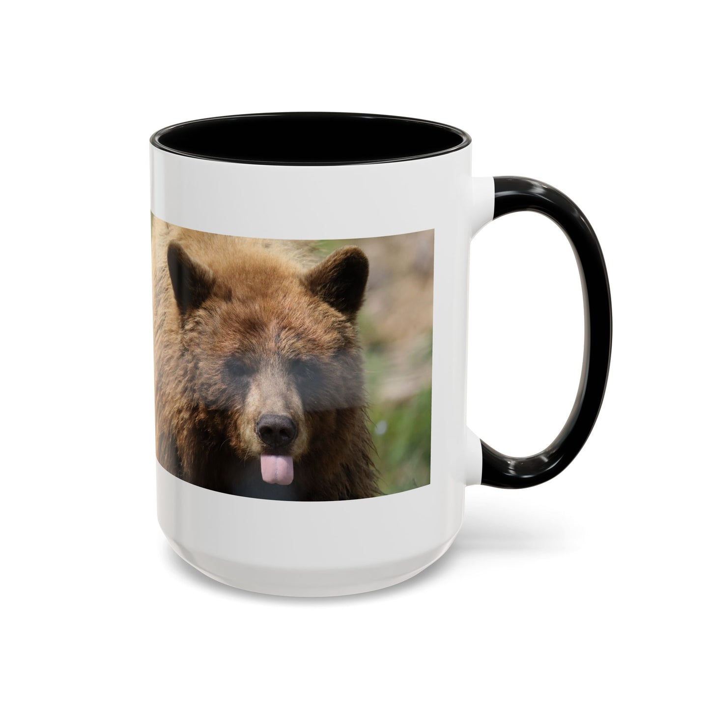 Funny Brown Bear Photo Accent Coffee Mug (11/15 oz)