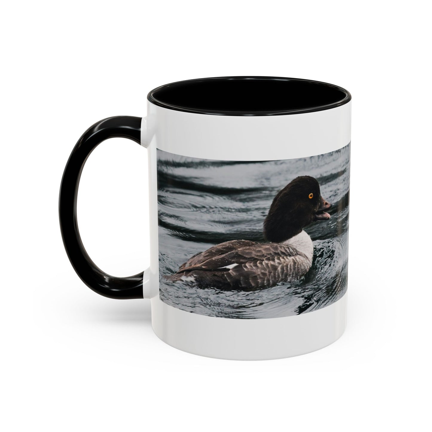 Goldeneye Duck Photo Accent Coffee Mug — Wildlife Nature Lover Gift (11/15 oz)