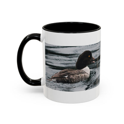 Goldeneye Duck Photo Accent Coffee Mug — Wildlife Nature Lover Gift (11/15 oz)