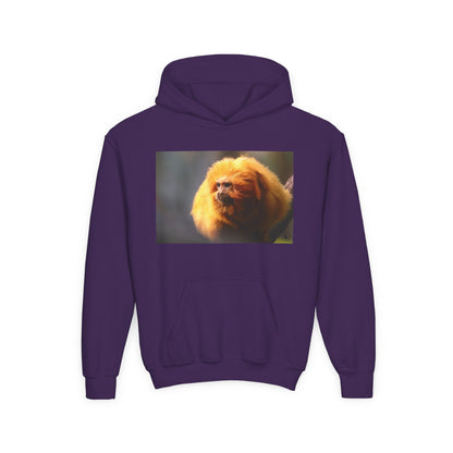 Golden Lion Tamarin Youth Hoodie — Cute Monkey Photo Sweatshirt for Kids