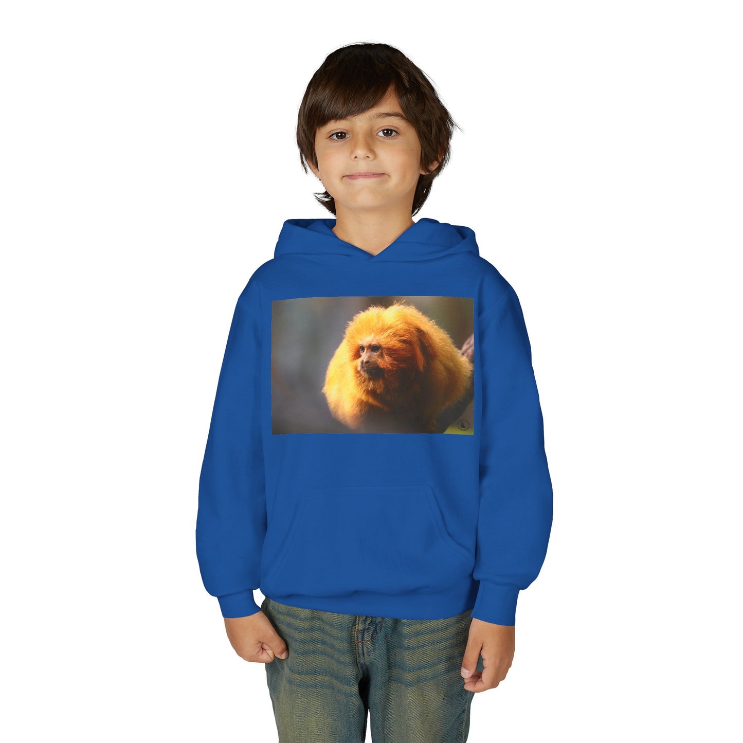 Golden Lion Tamarin Youth Hoodie — Cute Monkey Photo Sweatshirt for Kids