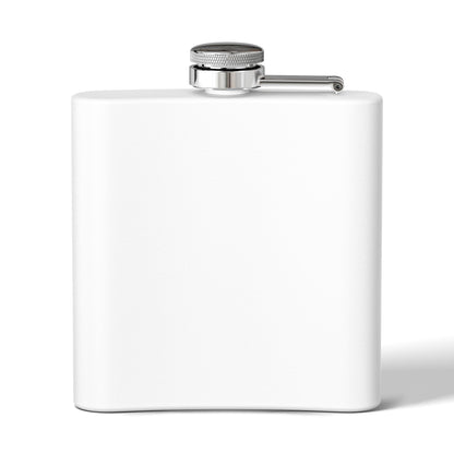6oz Stainless Steel Flask — Mountain Lake Landscape Photo