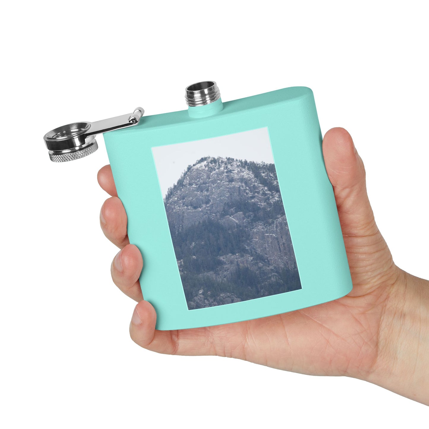 Mountain Mist Flask — 6oz Stainless Steel Hip Flask
