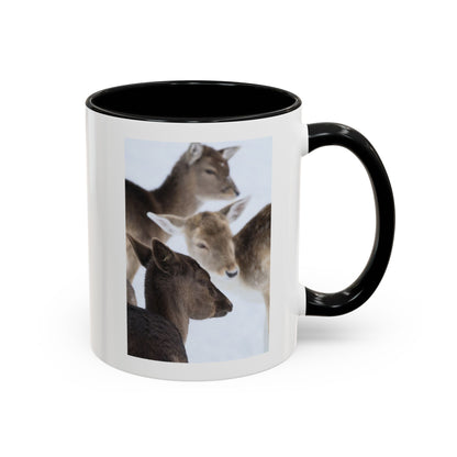 Deer Herd Accent Coffee Mug — Wildlife Photo Ceramic Mug (11/15oz)