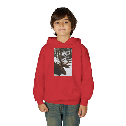 Moose Portrait Hoodie | Youth Hooded Sweatshirt