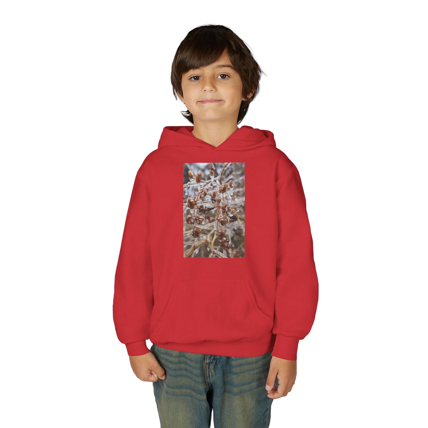 Youth Hoodie — Frosted Winter Berries Photo Print