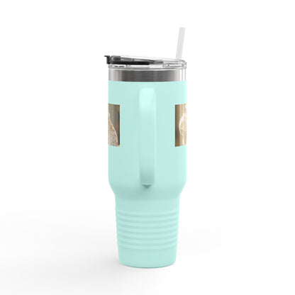 40oz Insulated Travel Mug – Cute Sloth Drinking Coffee Photo