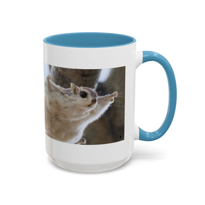 Flying Squirrel Accent Coffee Mug — Cute Wildlife Photo Mug (11/15oz)