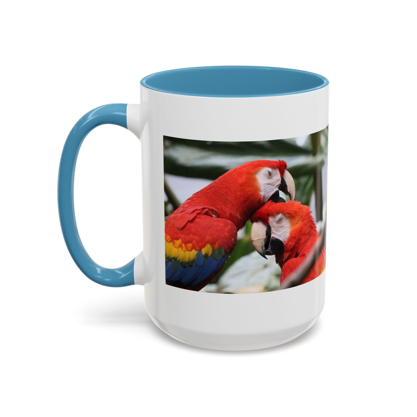 Scarlet Macaw Coffee Mug — Tropical Parrot Accent Mug (11/15oz)