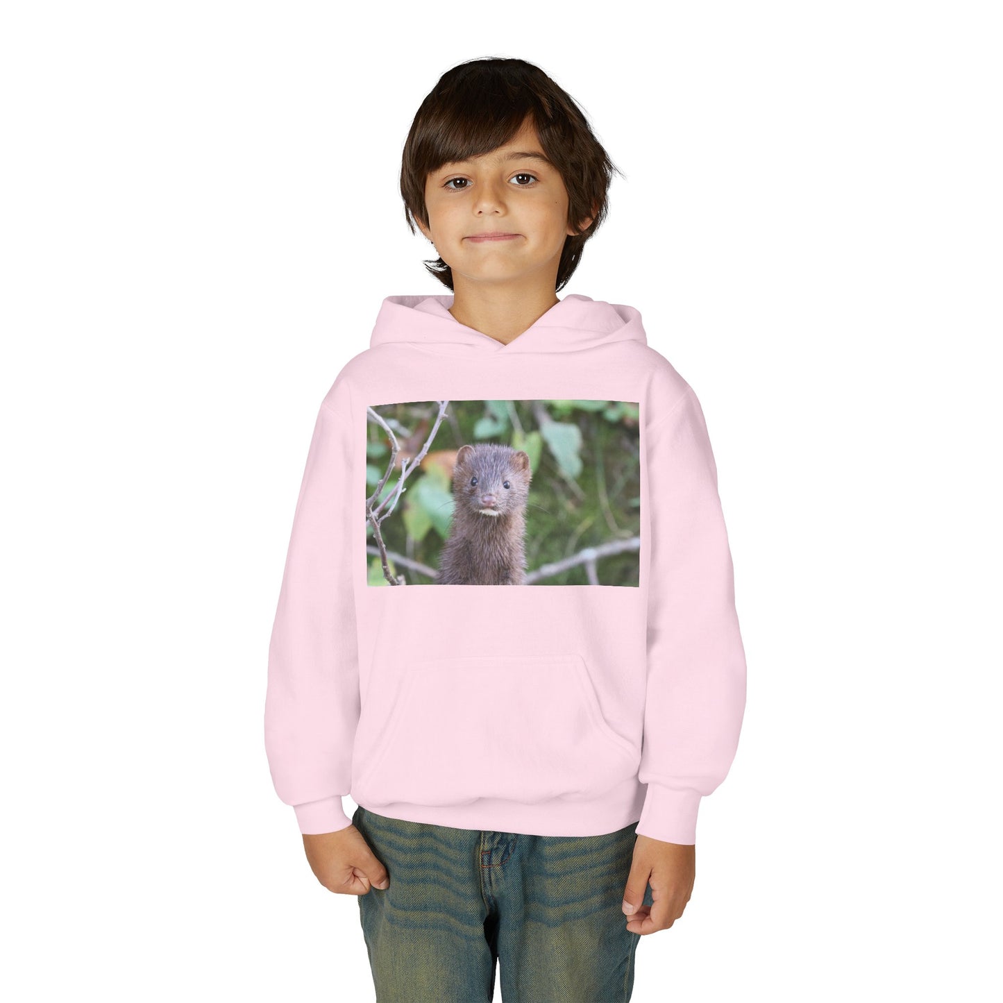 Otter Portrait Youth Hoodie — Cute Nature Animal Sweatshirt for Kids