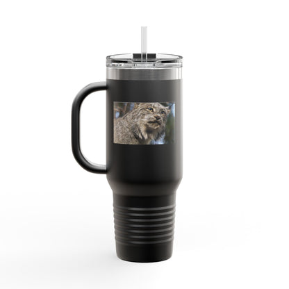 40oz Insulated Travel Mug with Wildcat Photo - Large Thermal Tumbler for Commuting & Outdoors