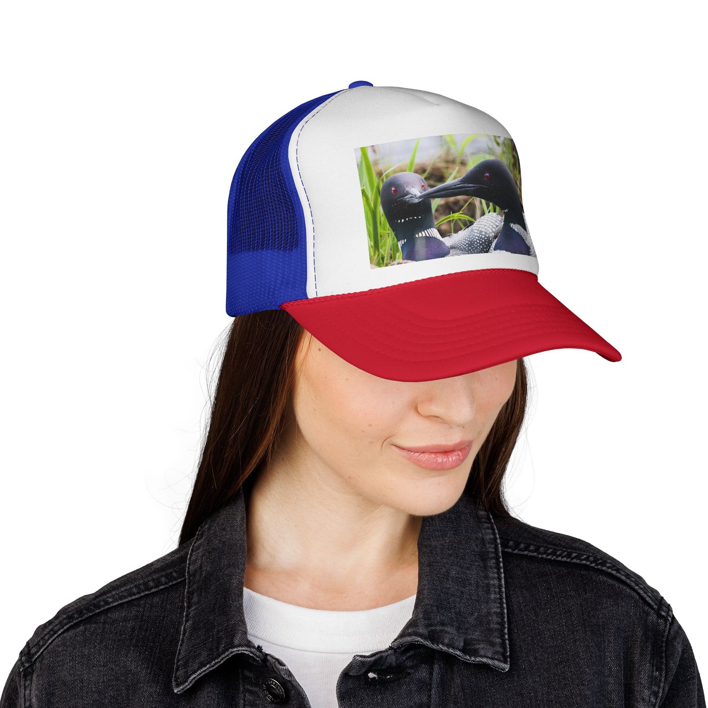 Loon Photo Trucker Cap — Wildlife Bird Hat for Nature Lovers