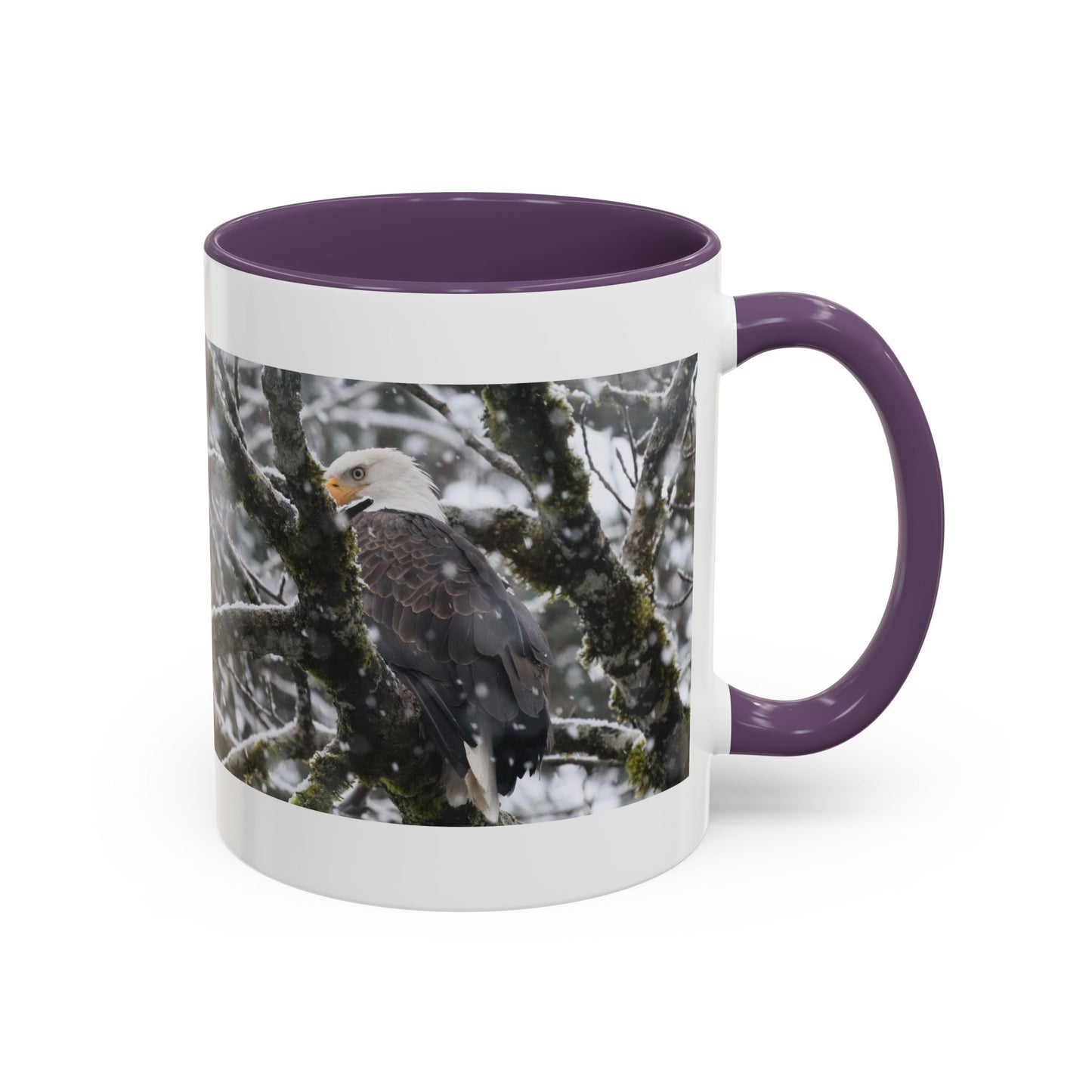 Bald Eagle Winter Photo Coffee Mug — 11/15oz Accent Mug